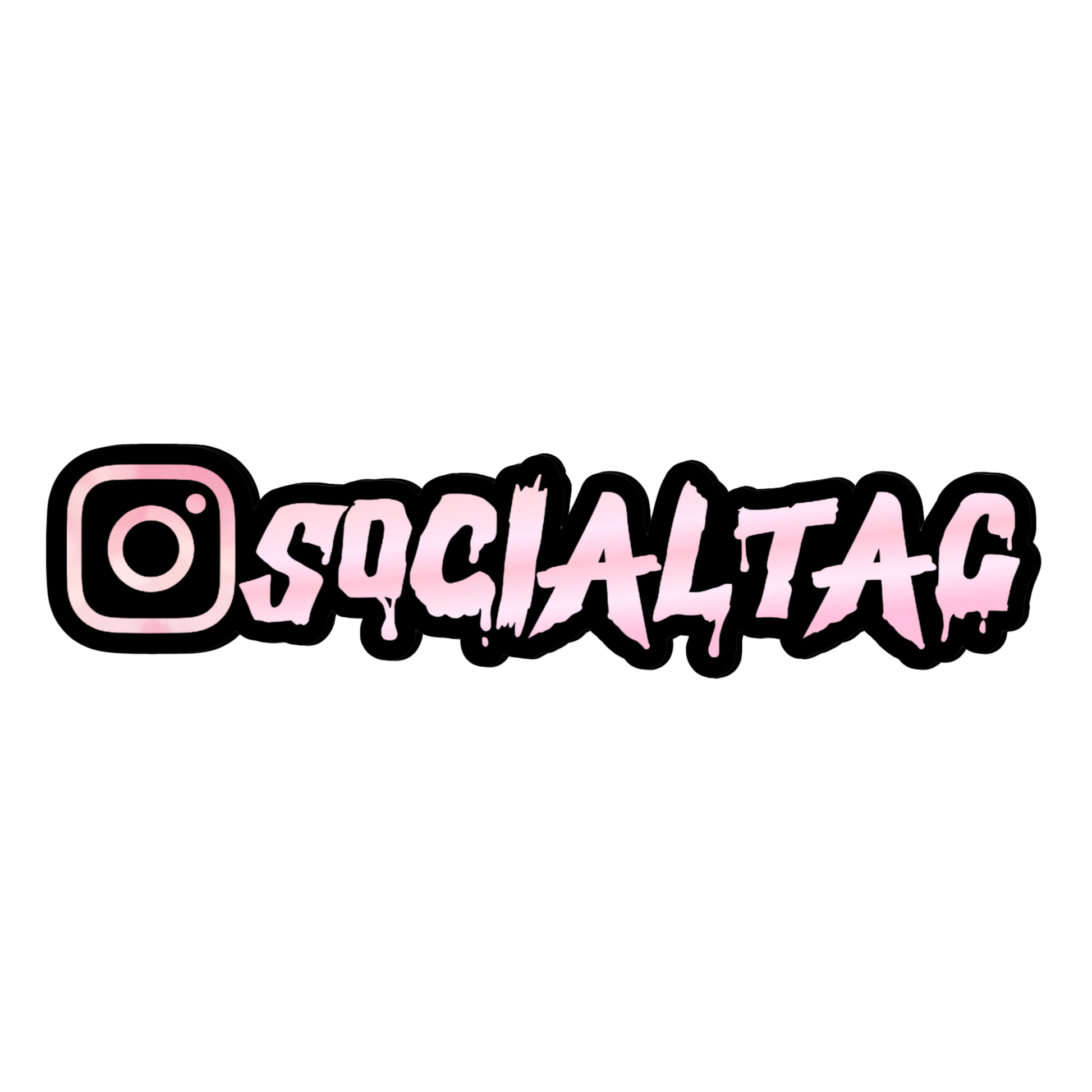 social tag, instagram, metallic rose gold folie