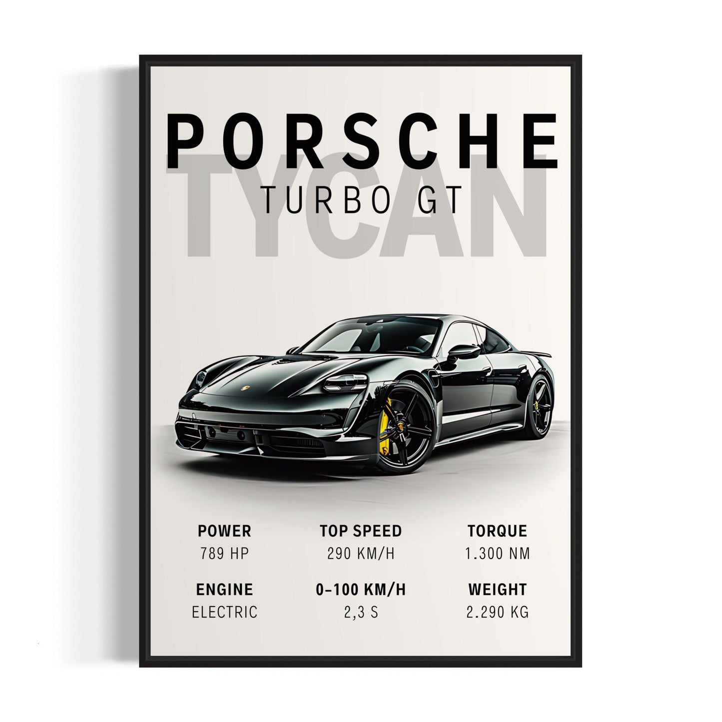 Bilplakat - Porsche Tycan Turbo GT