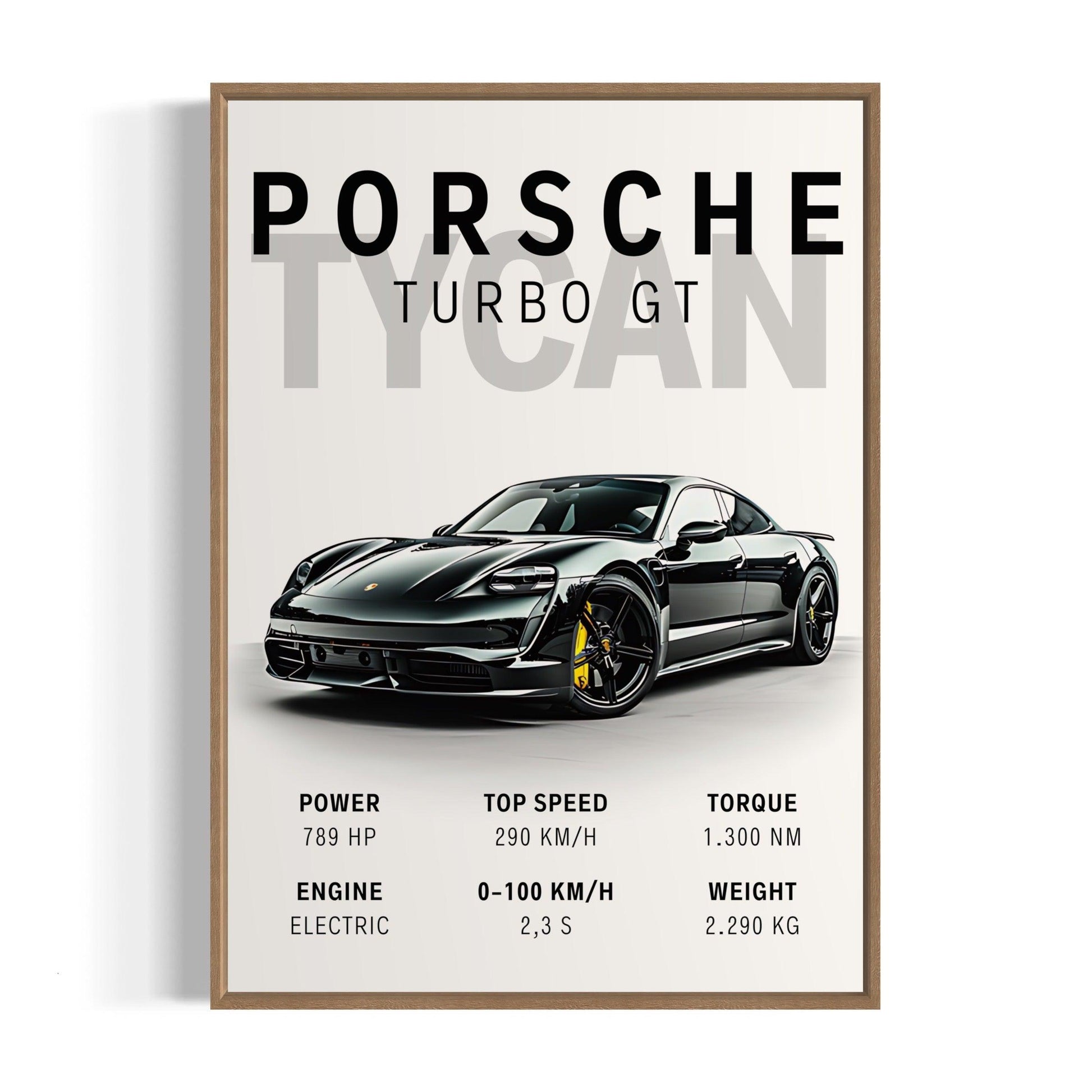 Bilplakat - Porsche Tycan Turbo GT