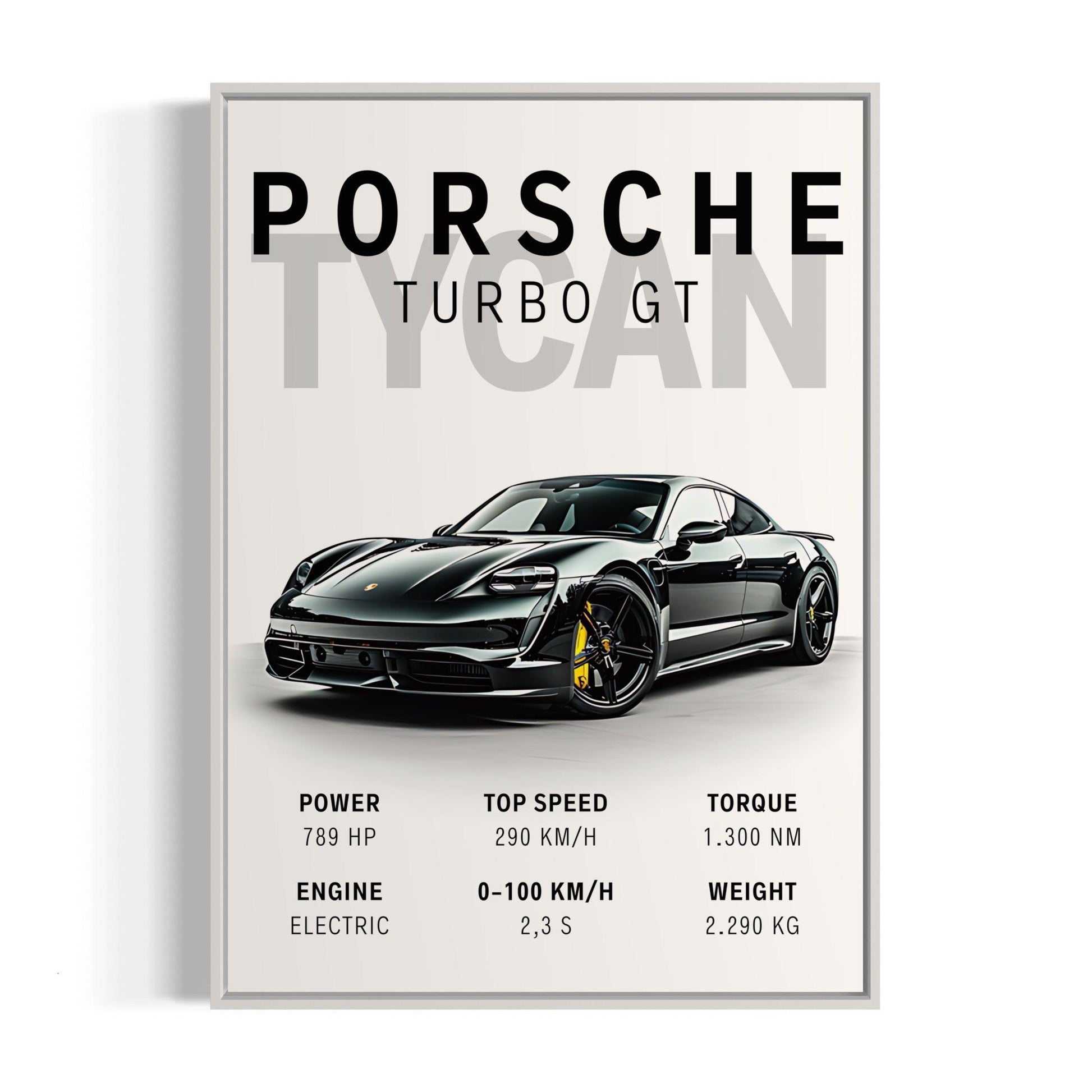 Bilplakat - Porsche Tycan Turbo GT