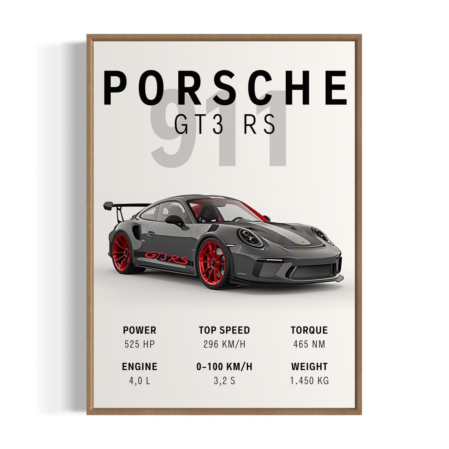 Bilplakat - Porsche 911 GT3 RS