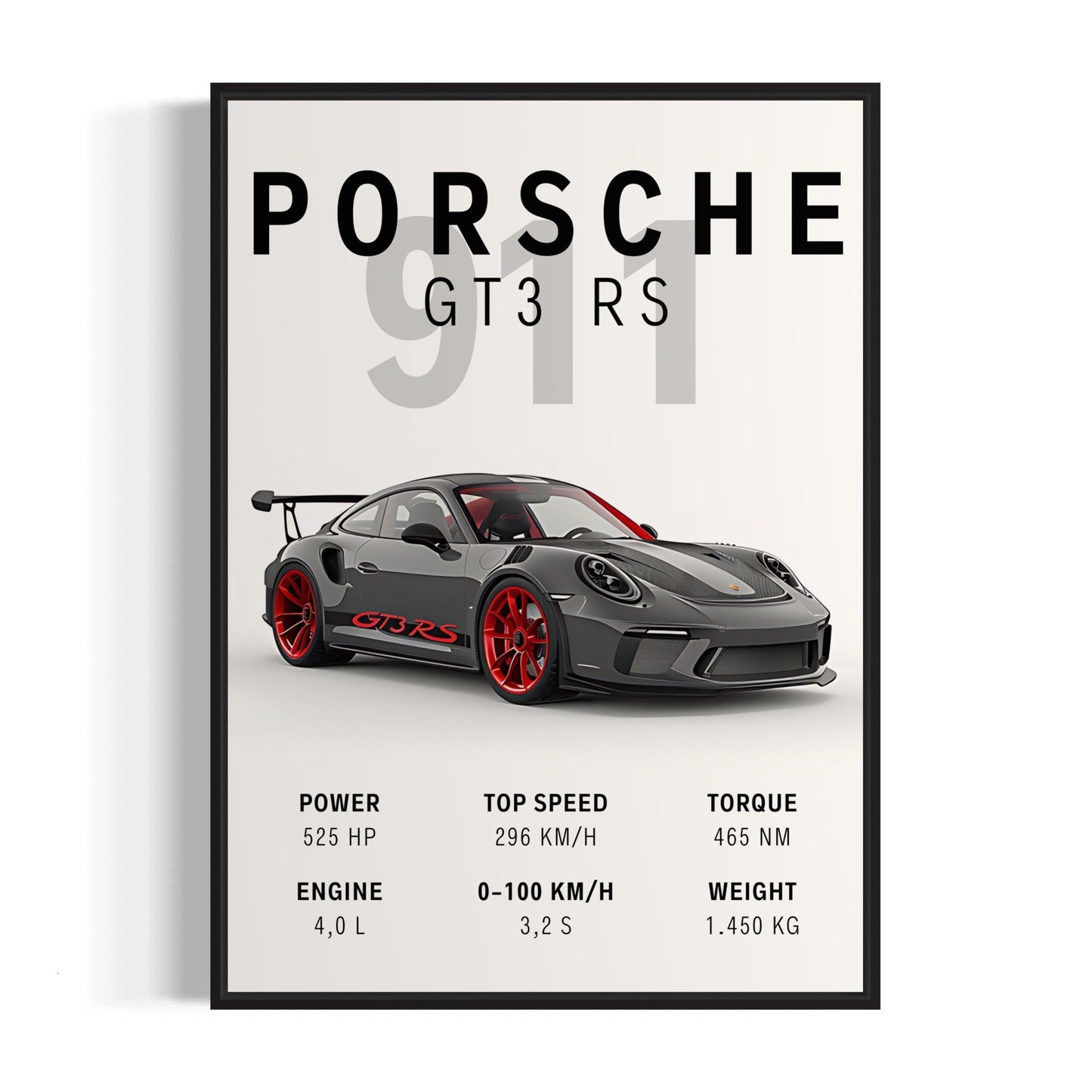 Bilplakat - Porsche 911 GT3 RS