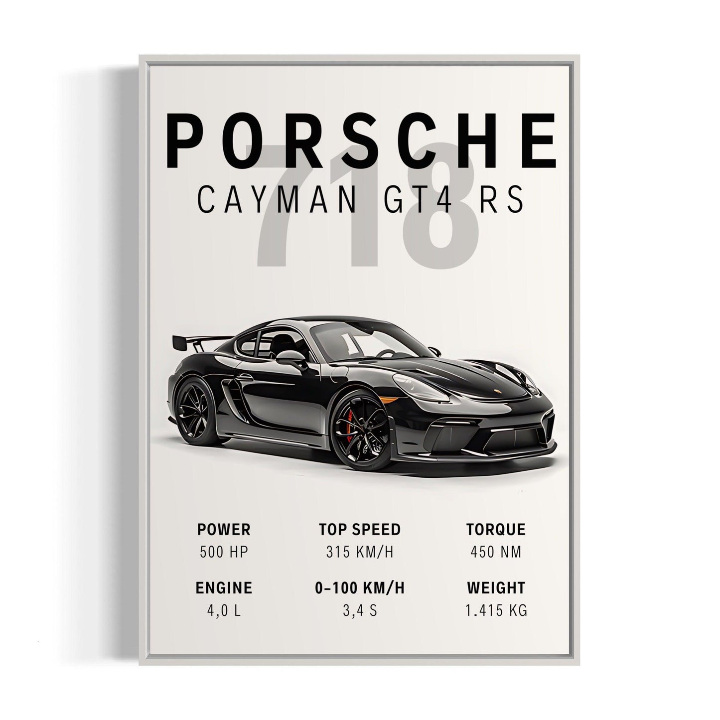 Bilplakat - Porsche 718 Cayman GT4 RS