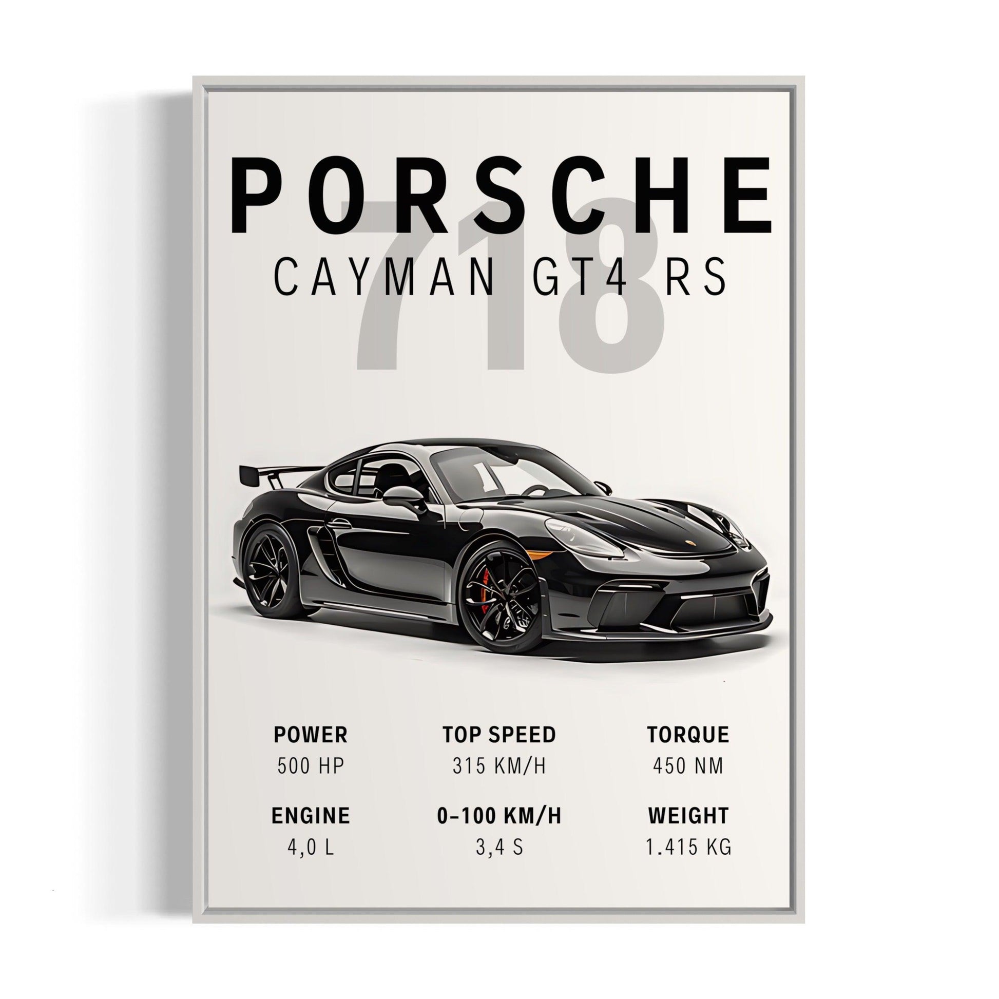 Bilplakat - Porsche 718 Cayman GT4 RS