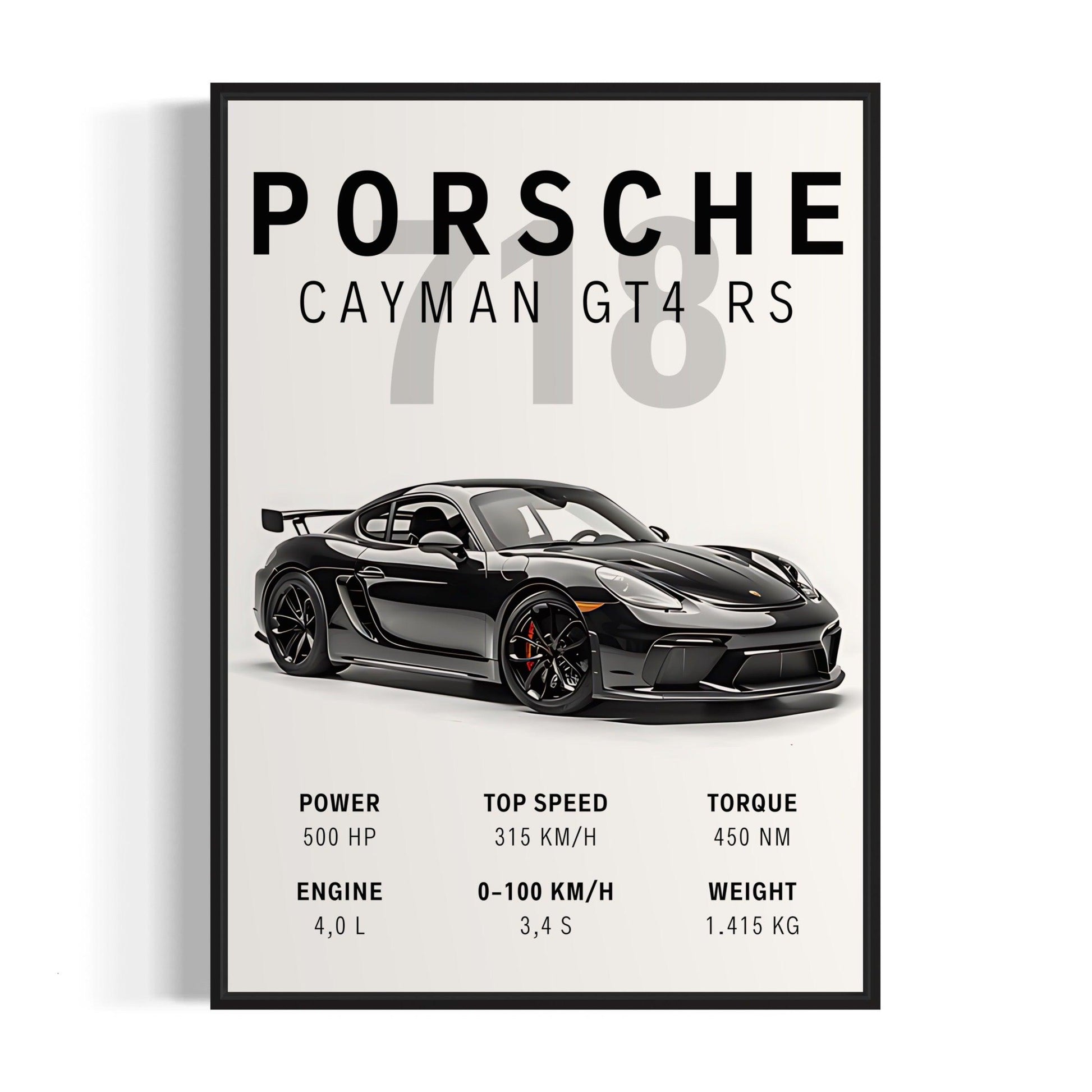 Bilplakat - Porsche 718 Cayman GT4 RS