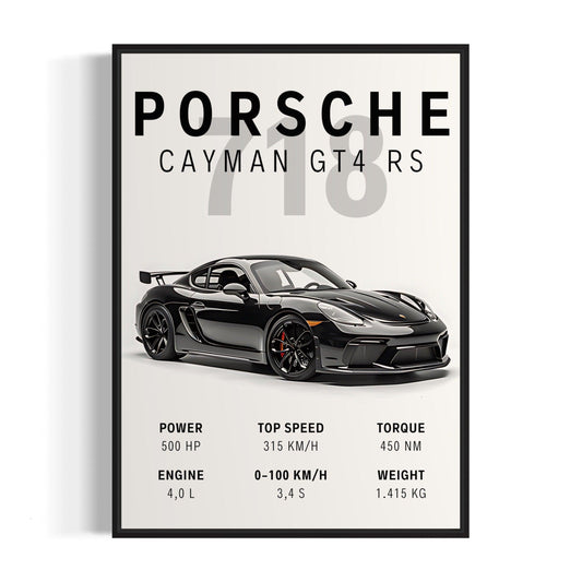 Bilplakat - Porsche 718 Cayman GT4 RS