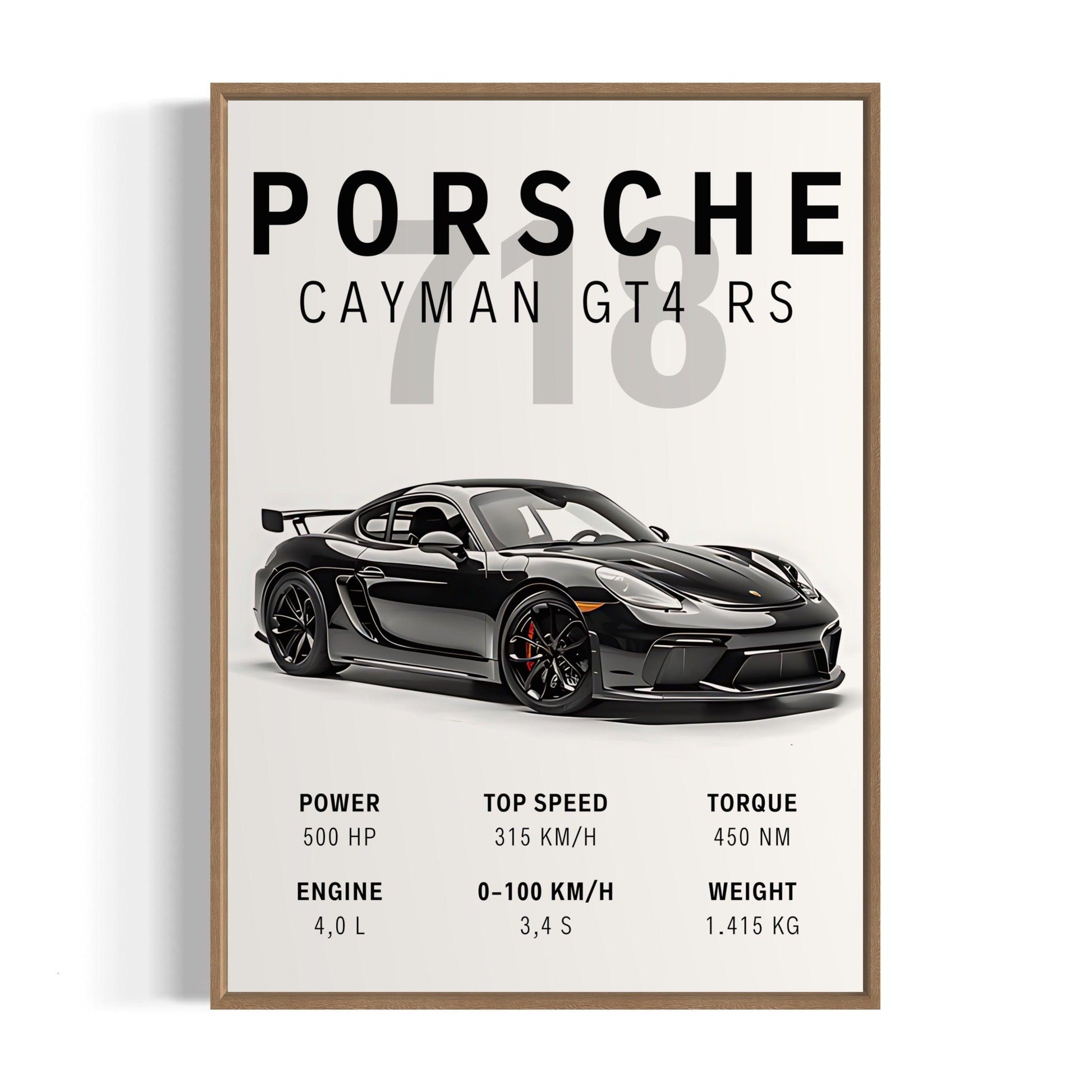 Bilplakat - Porsche 718 Cayman GT4 RS