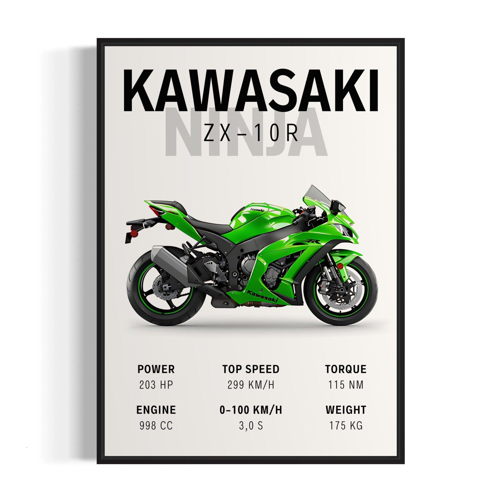 Motorcykelplakat - Kawasaki Ninja ZX-10R