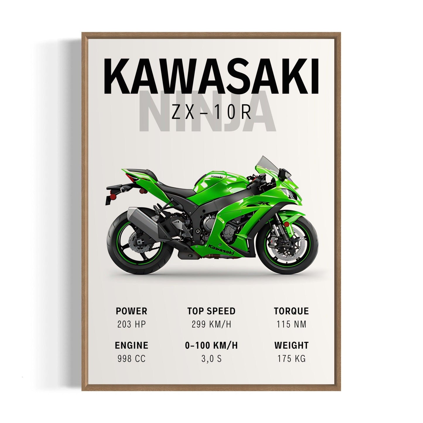 Motorcykelplakat - Kawasaki Ninja ZX-10R