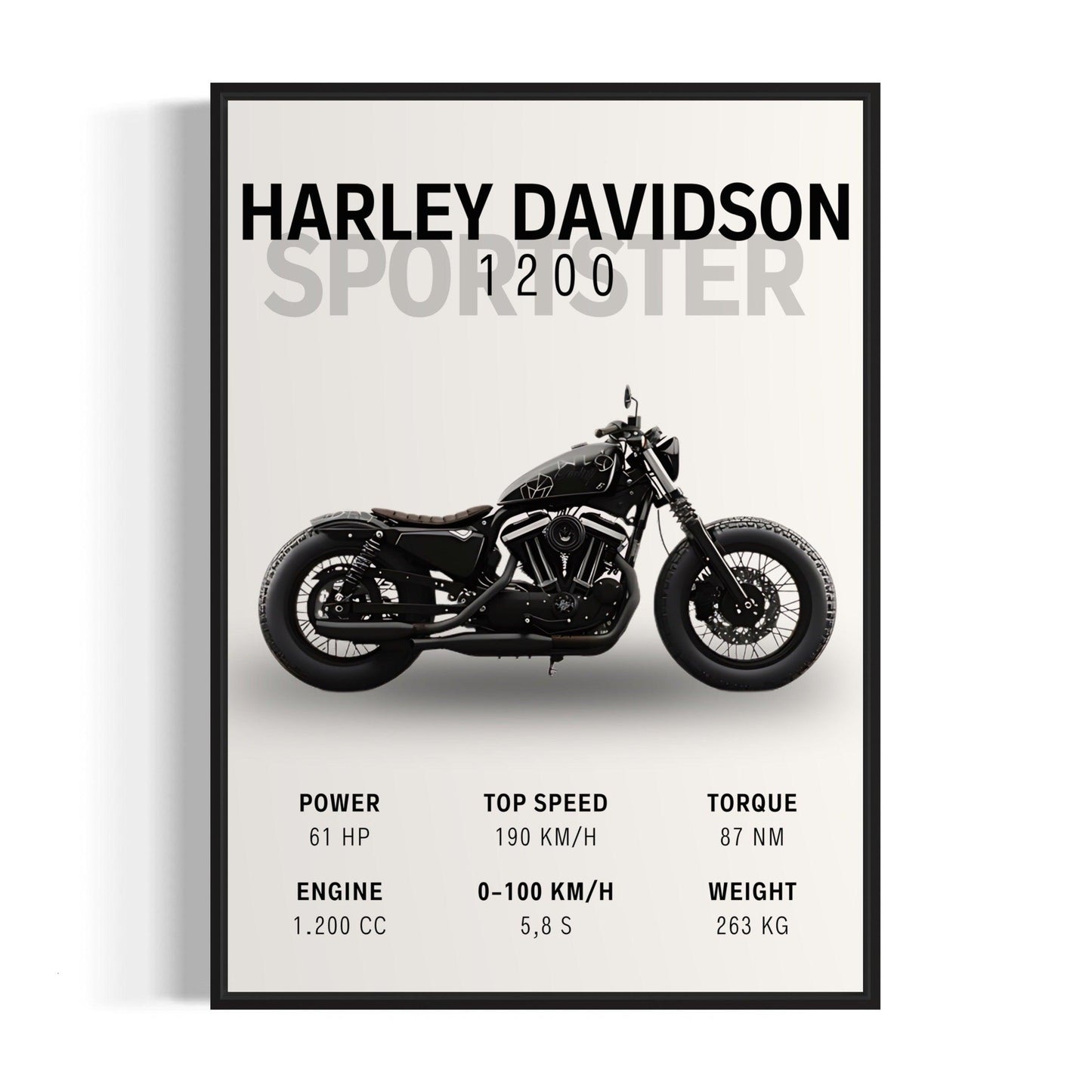 Motorcykelplakat - Harley Davidson Sportster 1200