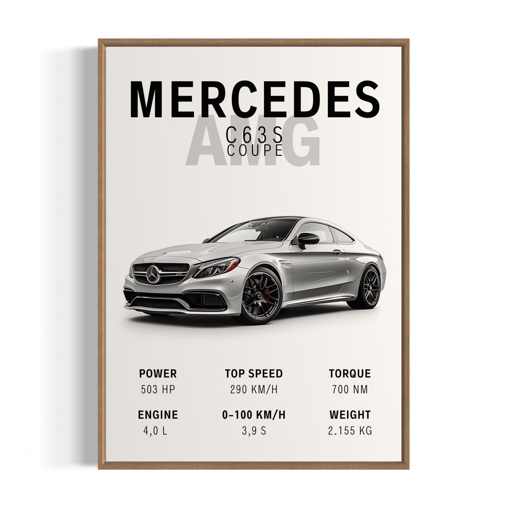 Bilplakat - Mercedes-Benz AMG C63s Coupe