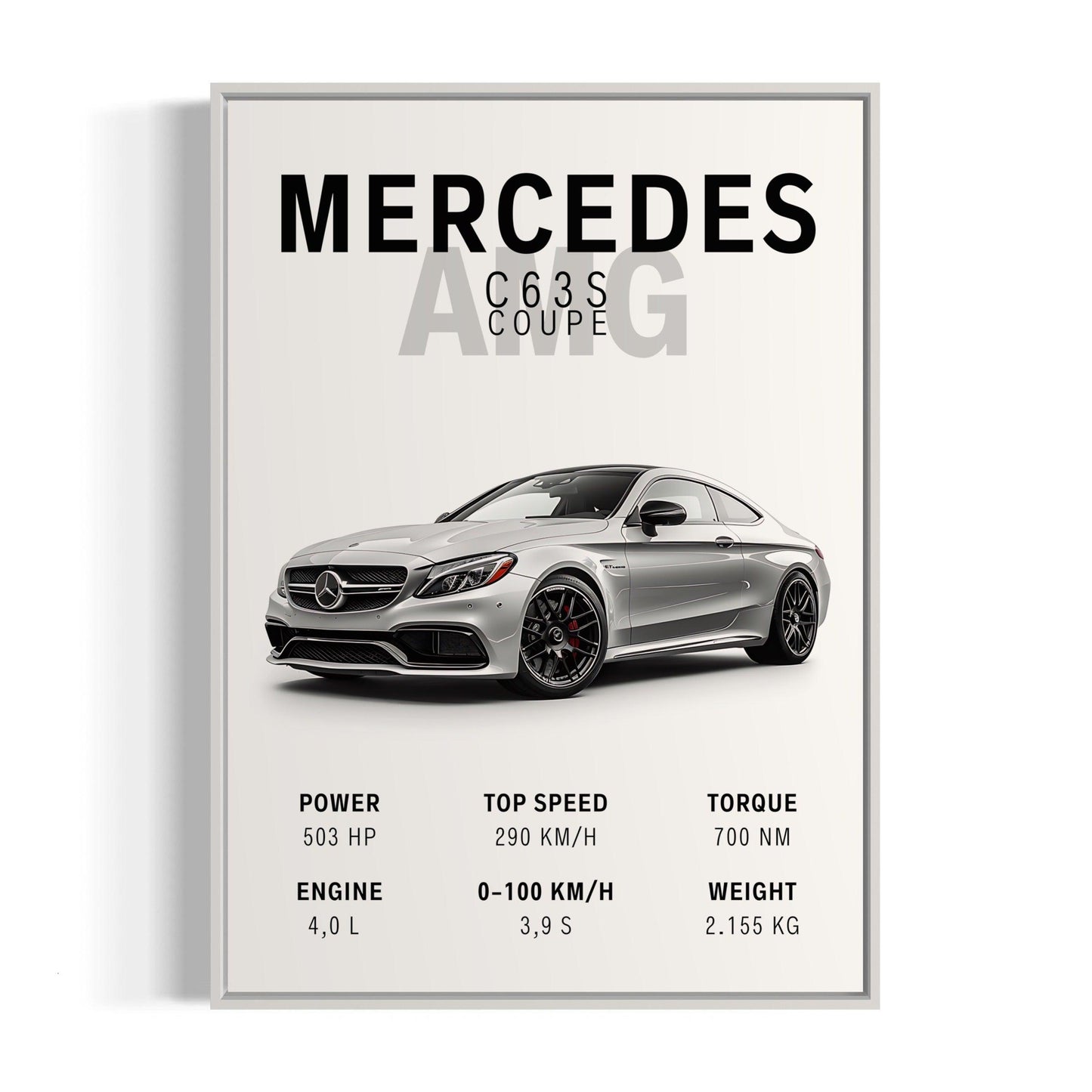 Bilplakat - Mercedes-Benz AMG C63s Coupe