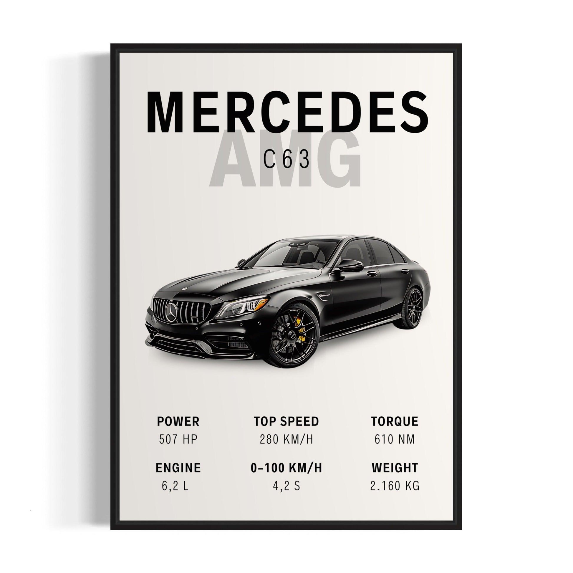 Bilplakat - Mercedes-Benz AMG C63