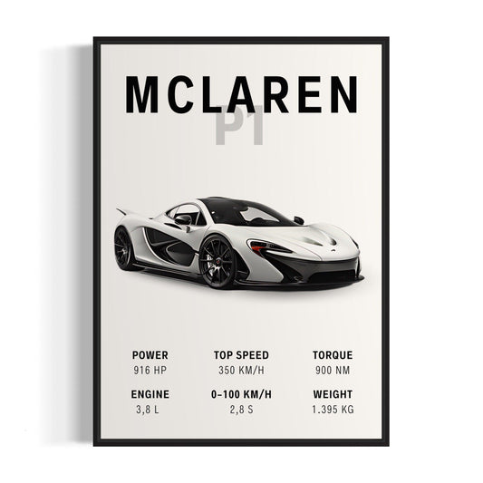 Bilplakat - McLaren P1