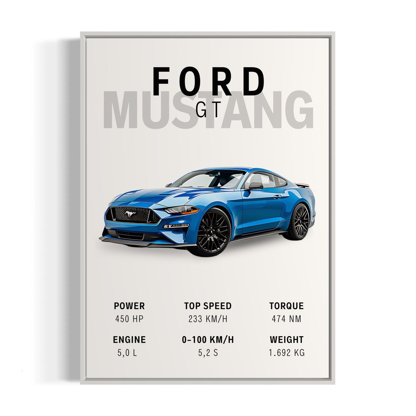 Bilplakat - Ford Mustang GT