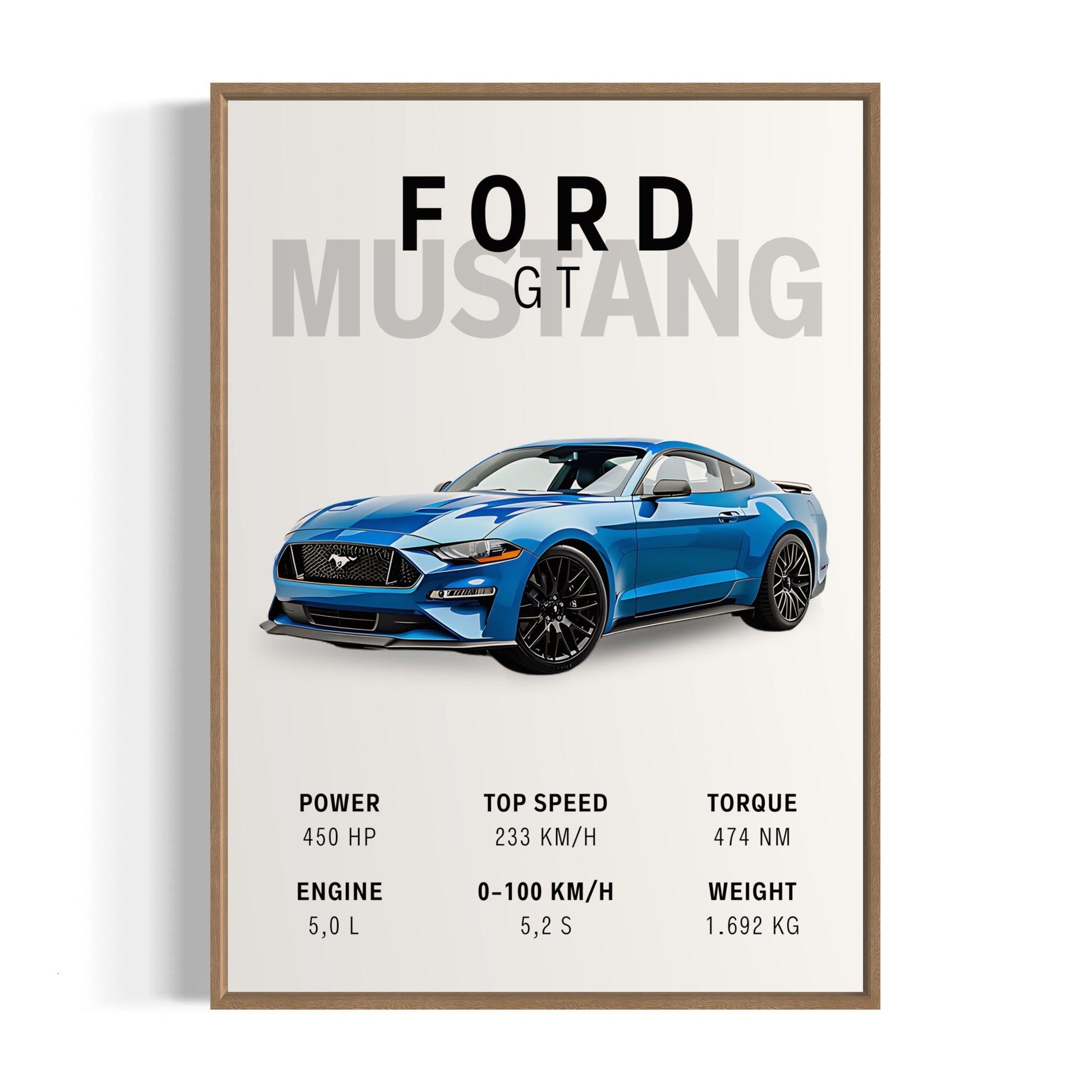 Bilplakat - Ford Mustang GT