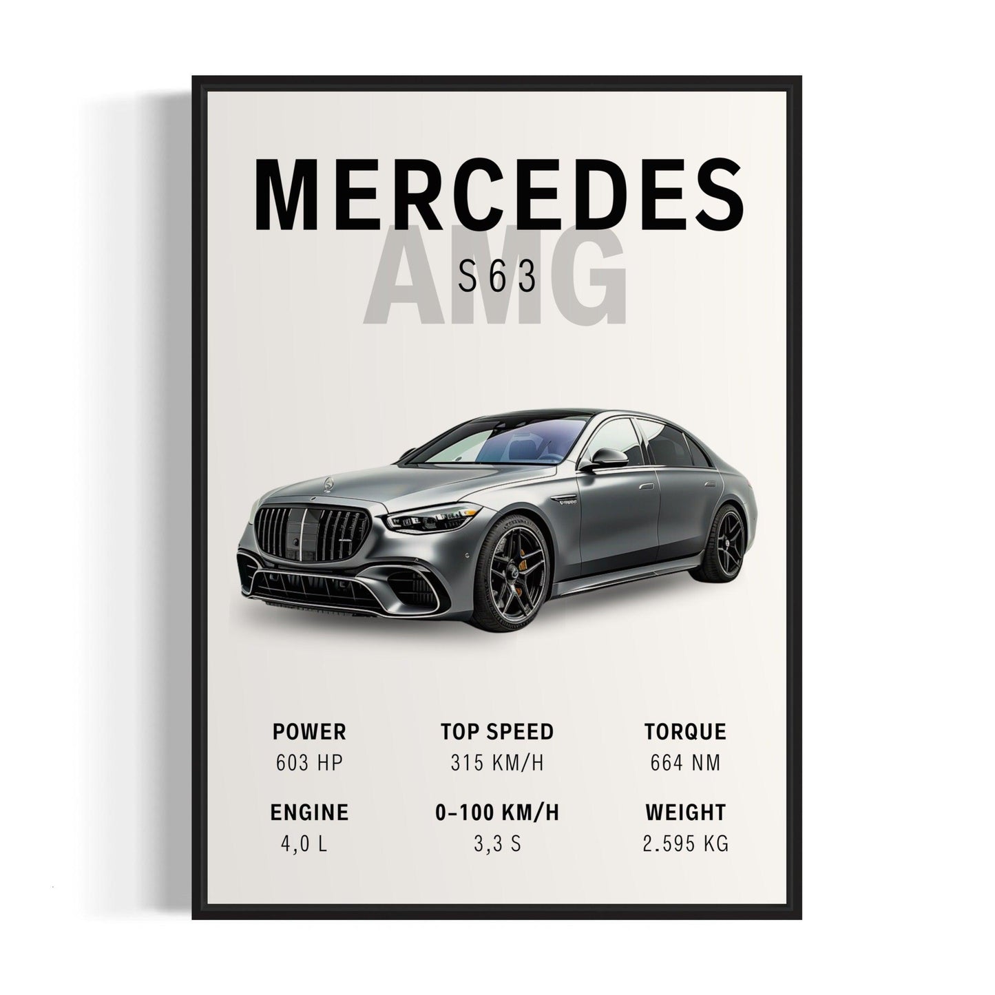 Bilplakat - Mercedes-Benz AMG S63